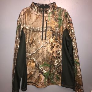 Men’s Camo Habit Lightweight Jacket 2x xxl Camouflage zip up long sleeve shirt